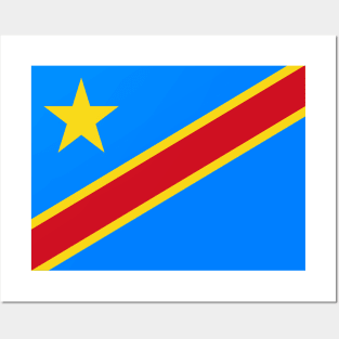 Flag of The Democratic Republic of The Congo Posters and Art